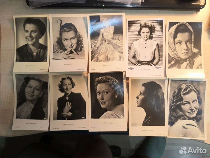 Открытки. Артисты зарубежного кино. Редкие