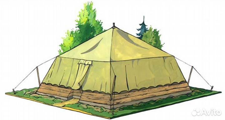 Палатка лагерная солдатская с хранения