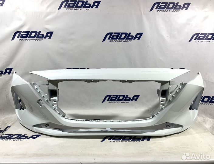 Бампер Hyundai Solaris(20-н.в.) передний Белый PGU