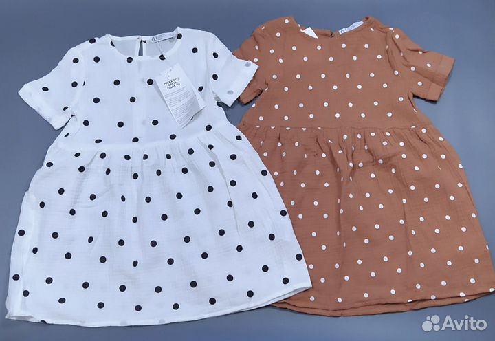 Платье в горох из муслина Gloria jeans 116 новое