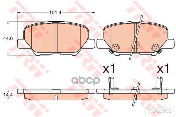 GDB3583 колодки дисковые задние Mazda 6, Mitsu