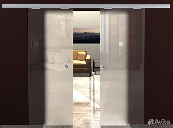 Стеклянная раздвижная дверь от производителя