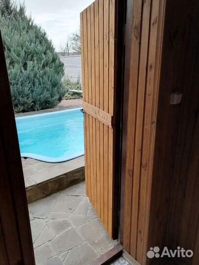 Баня на дровах с бассейном