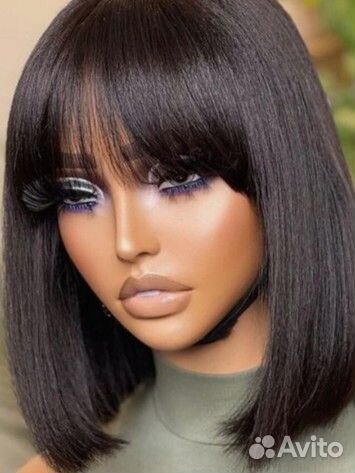 Парик Натуральные волосы блонд и черный