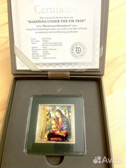 1 доллар 2013 Мадонна с младенцем под елями