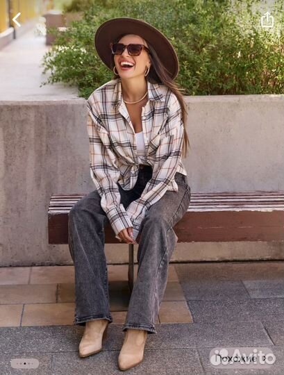 Рубашка в клетку женская