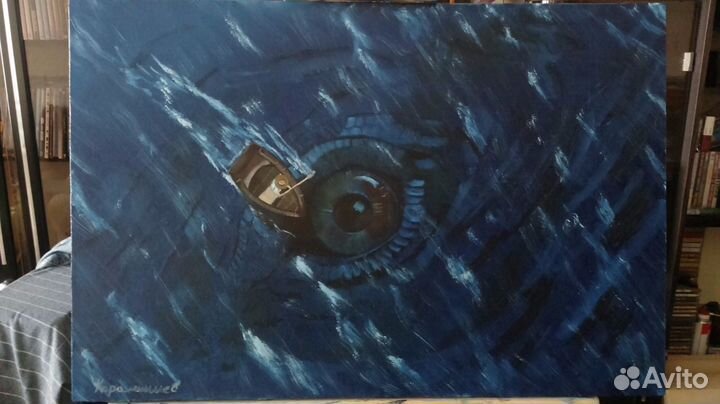 Картина маслом Морская живопись Морское чудовище