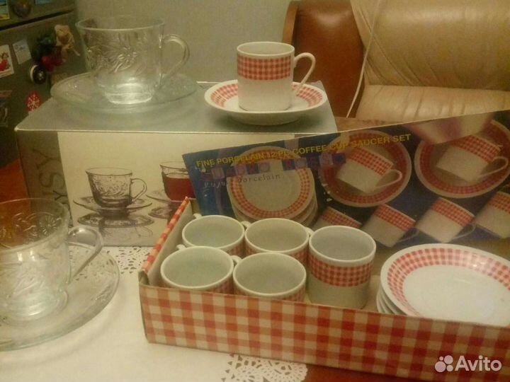 Чайные и кофейные пары новые в коробках