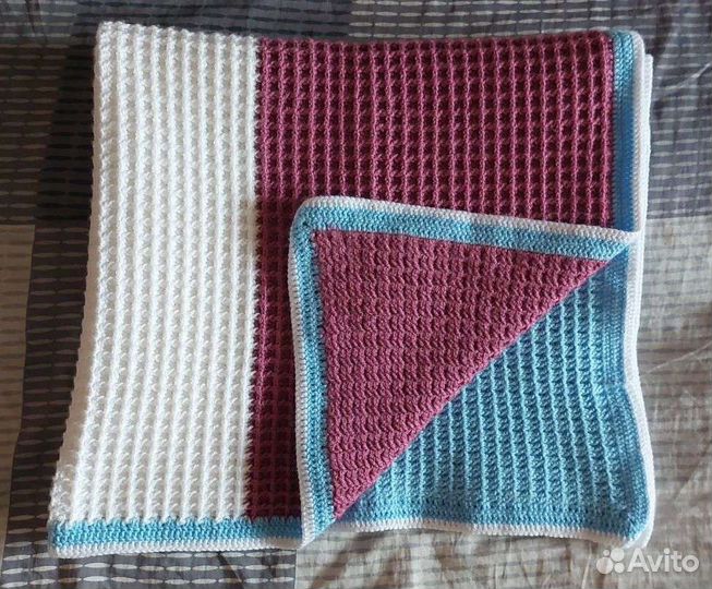 Плед детский вязаный ручная работа