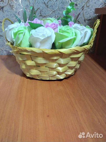 Букет из мыльных роз