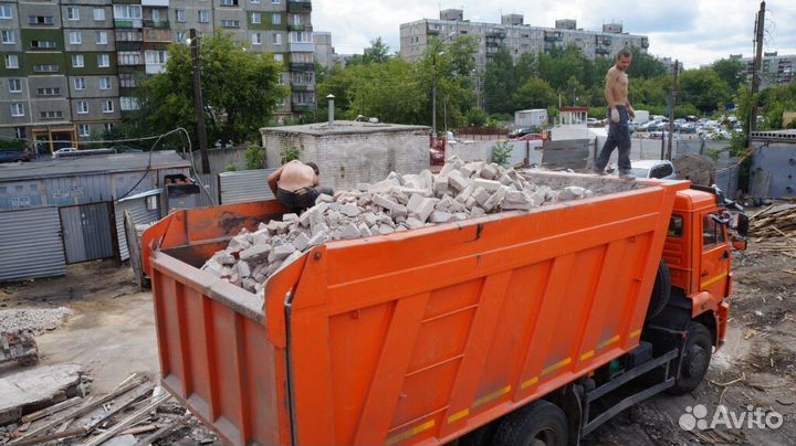 Вывоз строительного мусора камаз