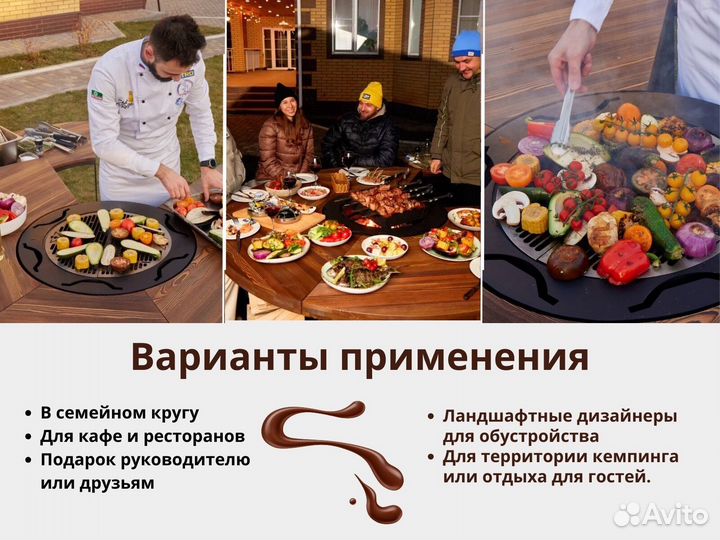 Модульные барбекю гриль столы для кафе