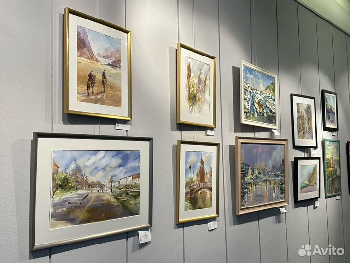 Акварель «Лилль» городской пейзаж