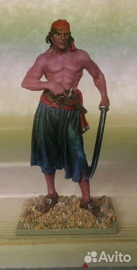 Оловянная миниатюра. Оловянный солдатик 54мм в худ