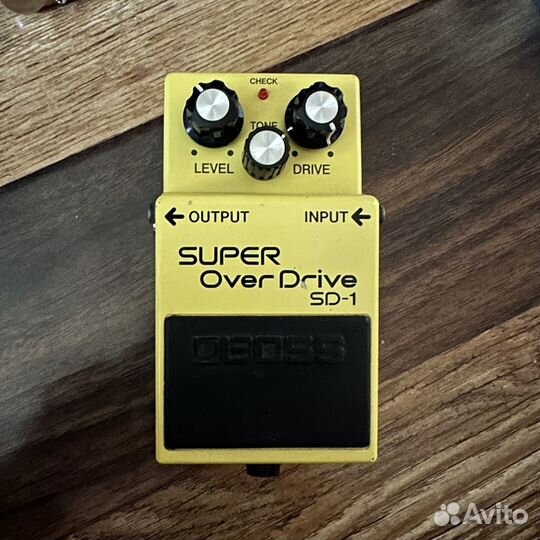 Boss SD1 овердрайв+ адаптер nux и патч кабель MXR