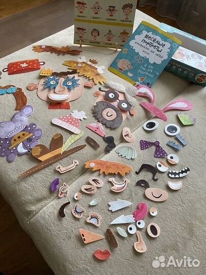 Умные-липучки игра Весёлые портреты от Clever