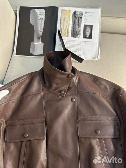 Кожаная куртка косуха Saint laurent