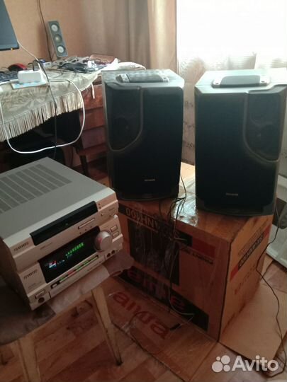 Музыкальный центр aiwa XR H100 рабочий 2* 100 Вт