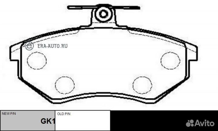 CTR GK1240 колодки дисковые передние\ VW Golf 1.6
