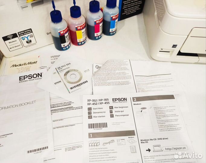 Мфу Epson XP355 с WiFi и пзк