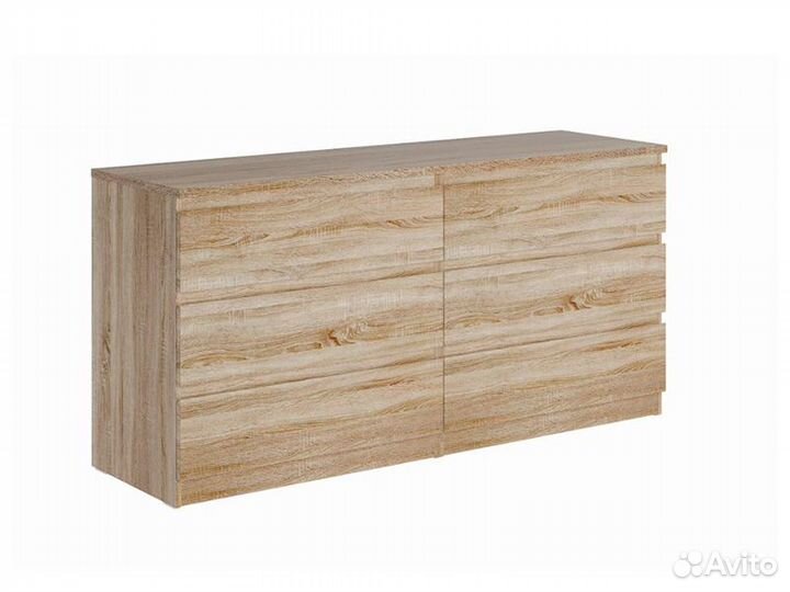 Мальта комод 6 ящиков 160х76 Сонома