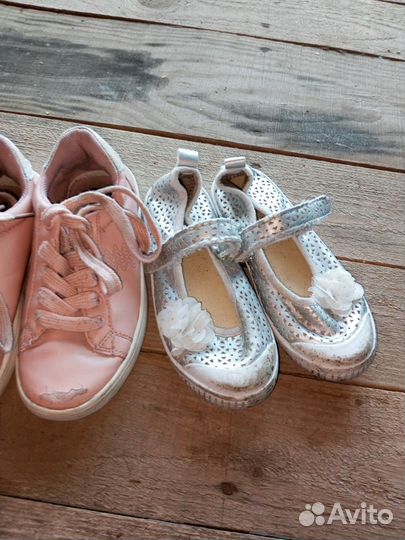 Кеды туфли для девочки 29 размер пакетом н липучке