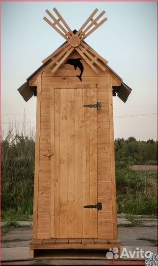 Дачный туалет деревянный SOX563