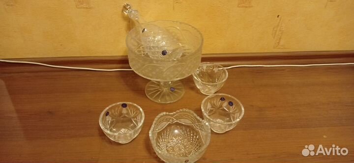 Конфетница салатница хрусталь графин