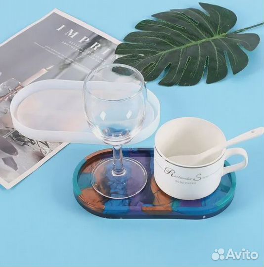 Силиконовая форма для гипса поднос /подставка