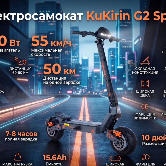 Электросамокат KuKirin G2 Sport 2026 год