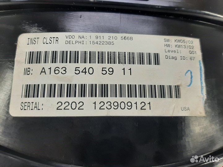 Панель для mercedes-benz ML-Class (W163)