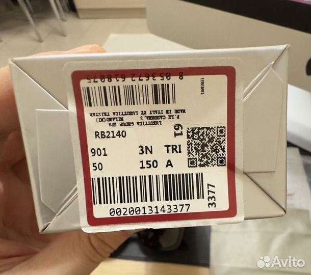 Очки Ray ban wayfarer 2140, 50 размер, оригинал