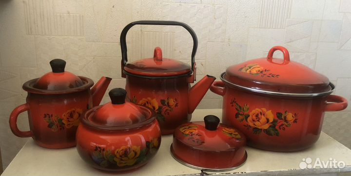Набор посуды эмалированный новый СССР
