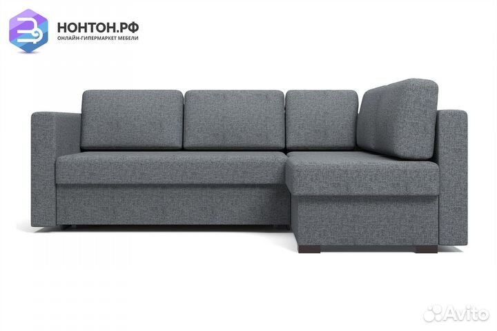 Диван угловой дельфин Джессика 2 серый
