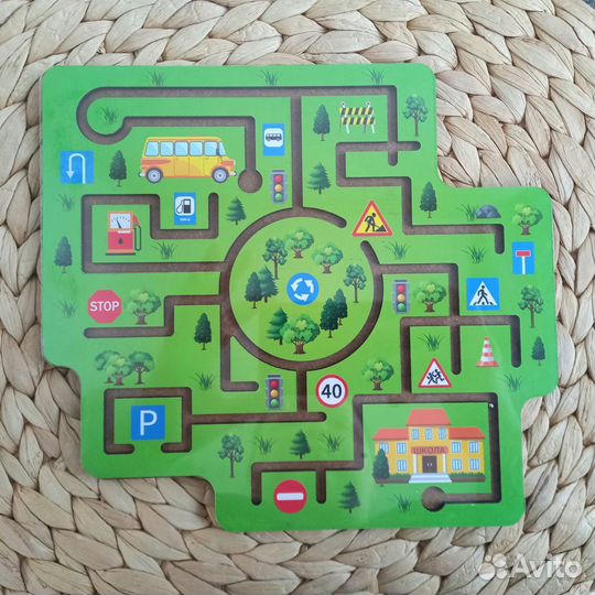 Лабиринт с шариком, развивающая игра