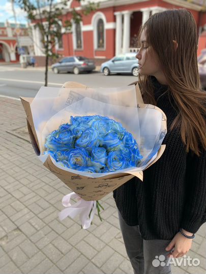 Букет из синих роз с доставкой