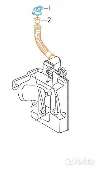 Горловина бачка стеклоомывателя Volkswagen Polo