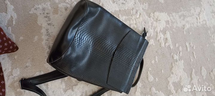 Рюкзак натуральная кожа черный