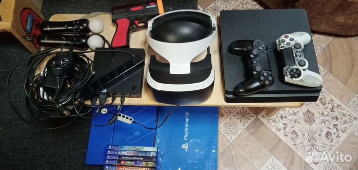 Playstation 4+psvr+dualshock4 (2шт) + move 2шт+игр