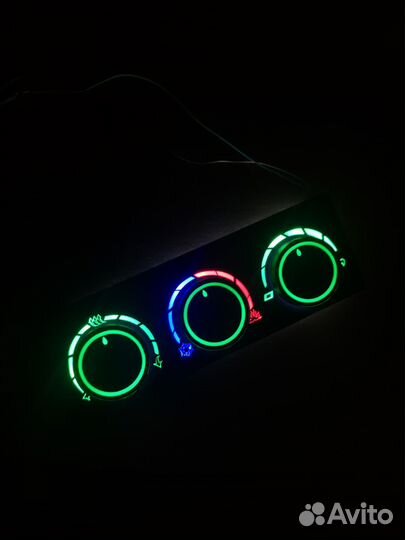 Led блок печки, Ваз 2110-2112 Европанель, Зеленый