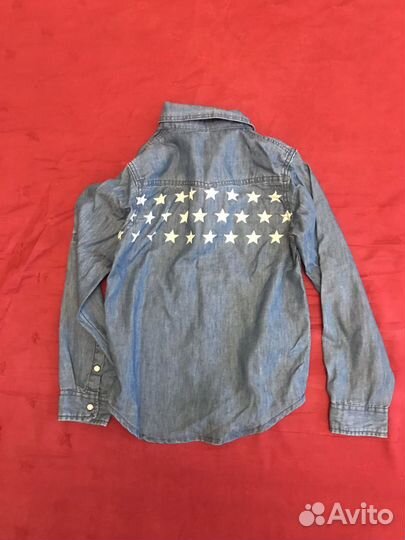 Джинсовая рубашка для мальчика 122