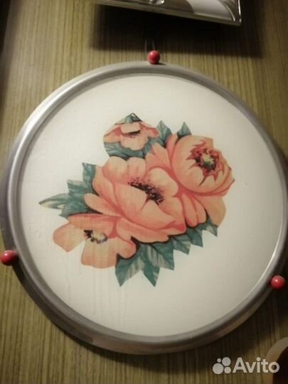 Тортовница-поднос с цветами