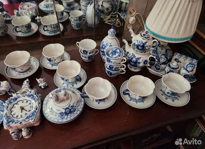 Гжельский фарфор. Ручная работа.ссср