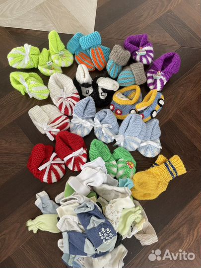 Пинетки вязаные и носочки