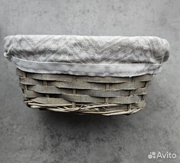 Корзина Ивовая лоза/Ткань 18х8х12 см