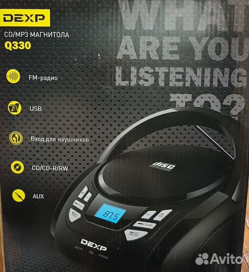 Как новая USB FM CD MP3 магнитола dexp Q330