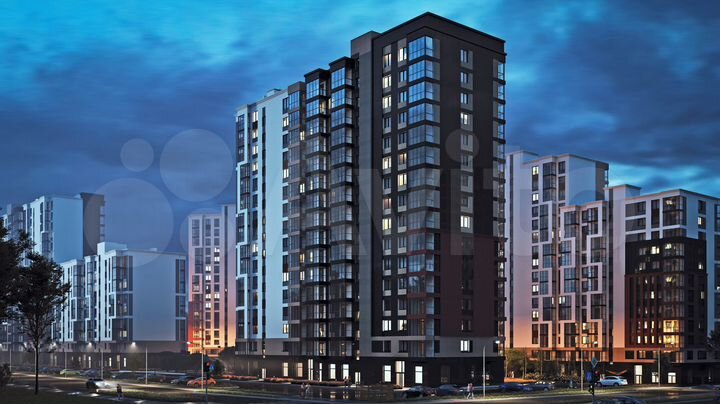 2-к. квартира, 43,4 м², 9/16 эт.