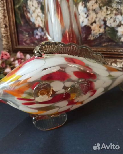 Ваза стекло цветное СССР