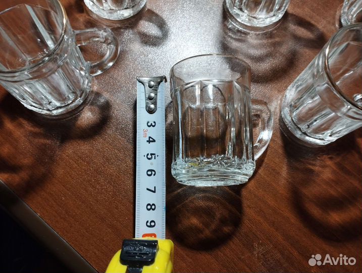 Кружечки рюмки богемский хрусталь Чехословакия 6шт