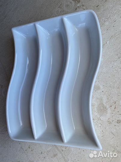 Менажница Хрусталь СССР тарелки